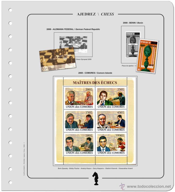 Sellos: Suplemento PHILDOM  Ajedrez 2008 Sin montar - Foto 1
