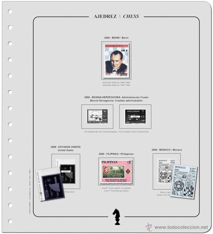 Sellos: Suplemento PHILDOM  Ajedrez 2002 Monrado Hawid - Foto 1
