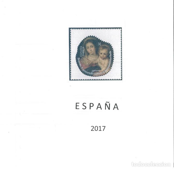 Sellos: Espa&ntilde;a. Hojas 2017 en color - Foto 1