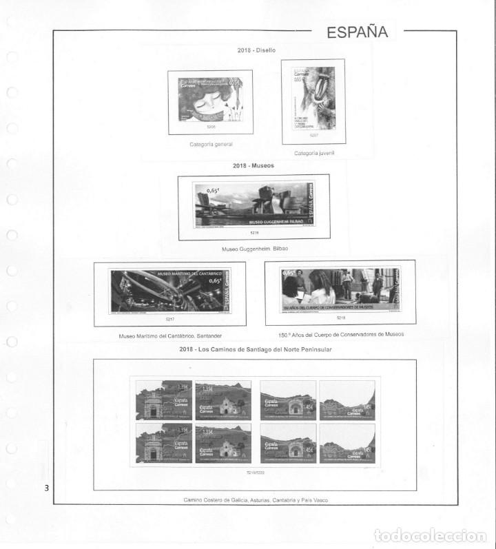 Sellos: Espa&ntilde;a. Hojas 2018 blanco y negro. - Foto 1