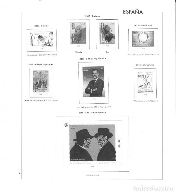 Sellos: Espa&ntilde;a. Hojas 2018 blanco y negro. - Foto 2