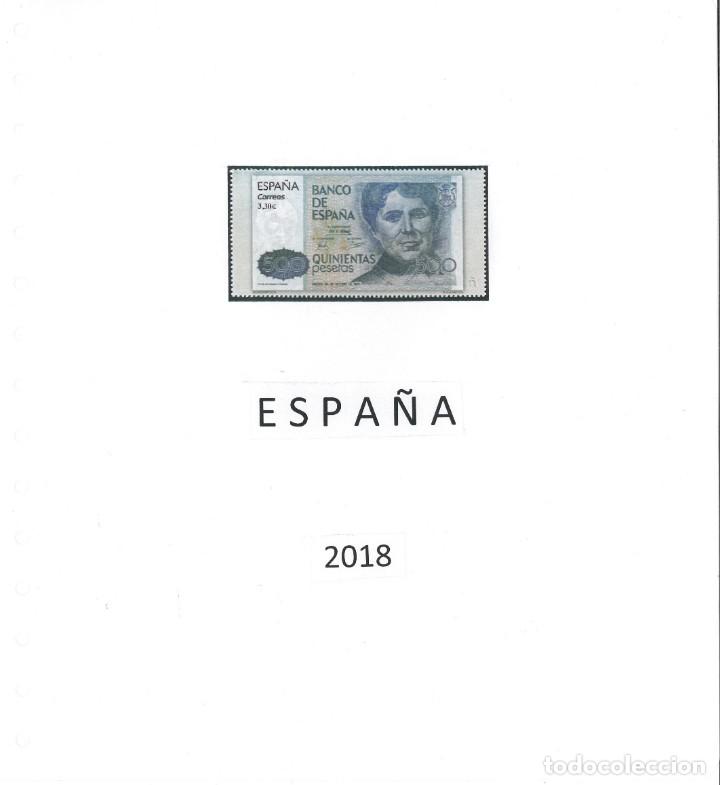 Sellos: Espa&ntilde;a. Hojas 2018 blanco y negro. - Foto 3
