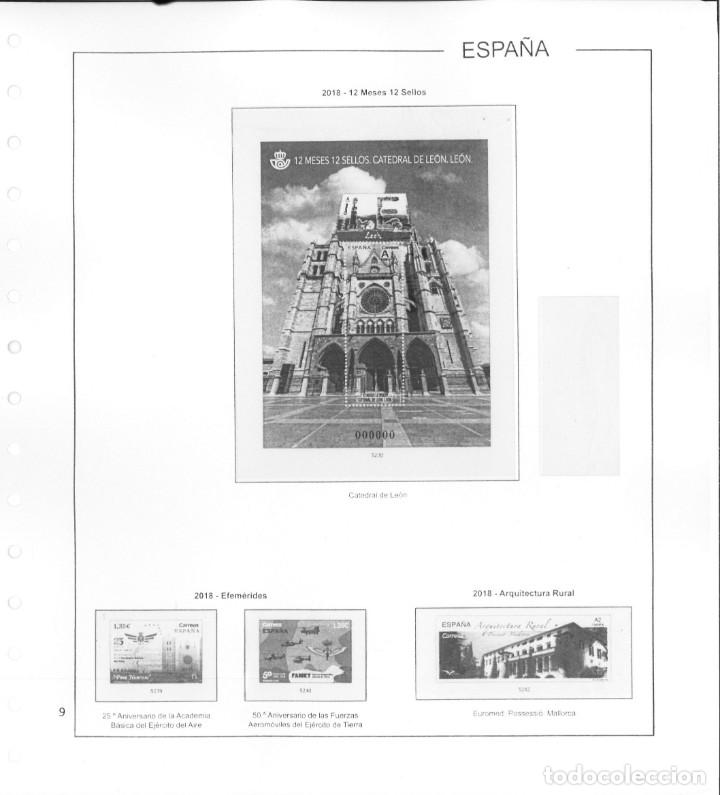 Sellos: Espa&ntilde;a. Hojas 2018 sin estuches - Foto 5