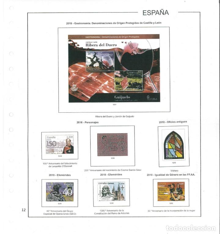 Sellos: Espa&ntilde;a. Hojas 2018 color - Foto 1