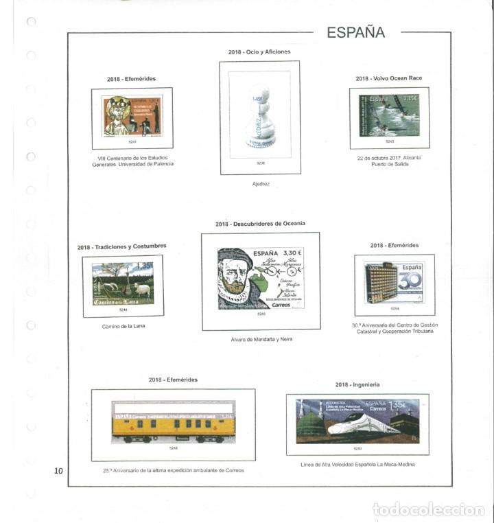 Sellos: Espa&ntilde;a. Hojas 2018 color - Foto 2