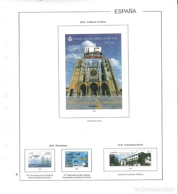 Sellos: Espa&ntilde;a. Hojas 2018 color - Foto 3
