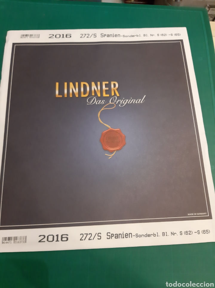 Sellos: HOJAS LINDNER PARA HOJAS PRUEBAS 2016 - Foto 1