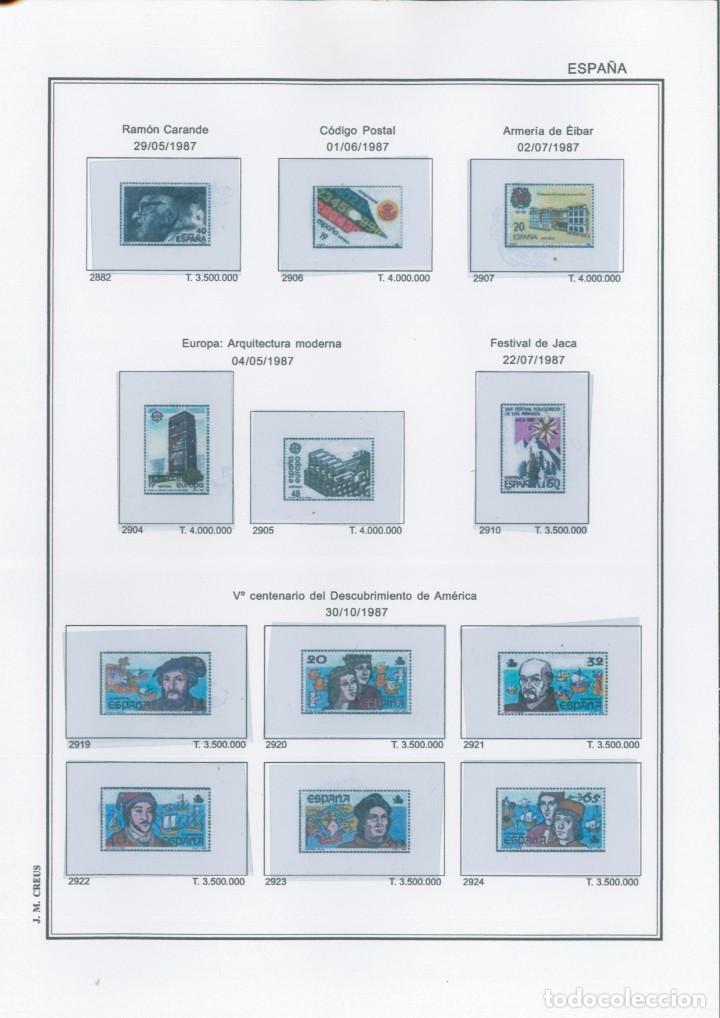 Sellos: Espa&ntilde;a hojas 1981 a 2000 en A-4 - Foto 4