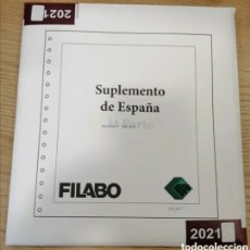 Sellos: ESPAÑA HOJAS DE ÁLBUM FILABO SUPLEMENTO AÑO 2021 - MONTADAS EN NEGRO - NUEVO. Lote 363182325