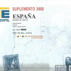 Sellos: HOJAS EDIFIL PARA SELLOS DE ESPAÑA EN BLOQUE DE 4 DEL 2008 SIN ESTUCHES