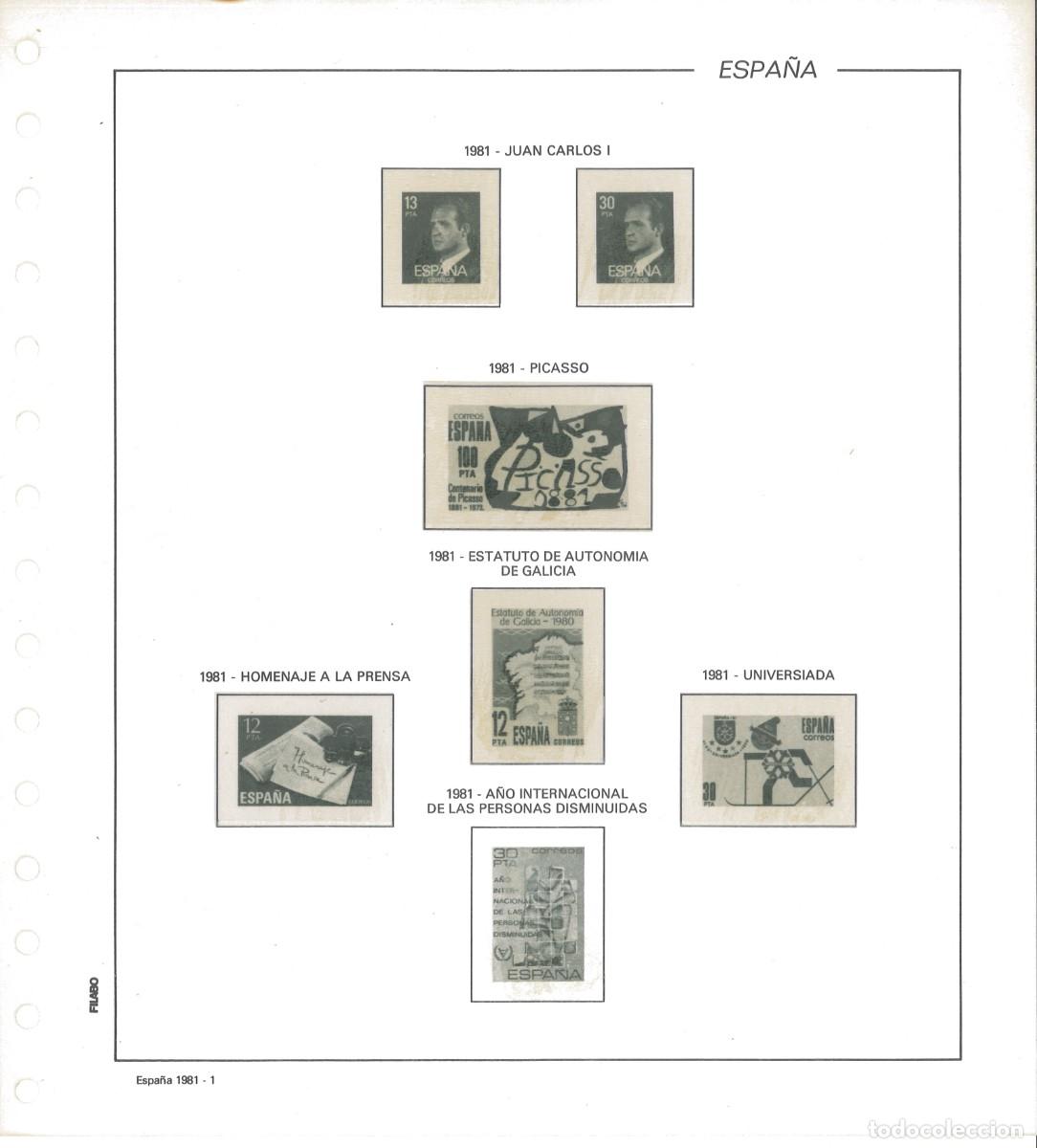 Sellos: Espa&ntilde;a. Hojas Filabo de 1981. - Foto 1