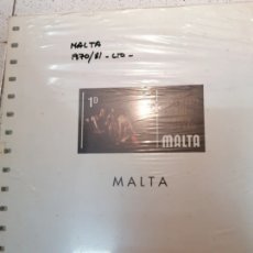 Sellos: MALTA - HOJAS DE ÁLBUM EDIFIL - SUPLEMENTO AÑOS 1970-1981 - SIN MONTAR (NUEVAS)