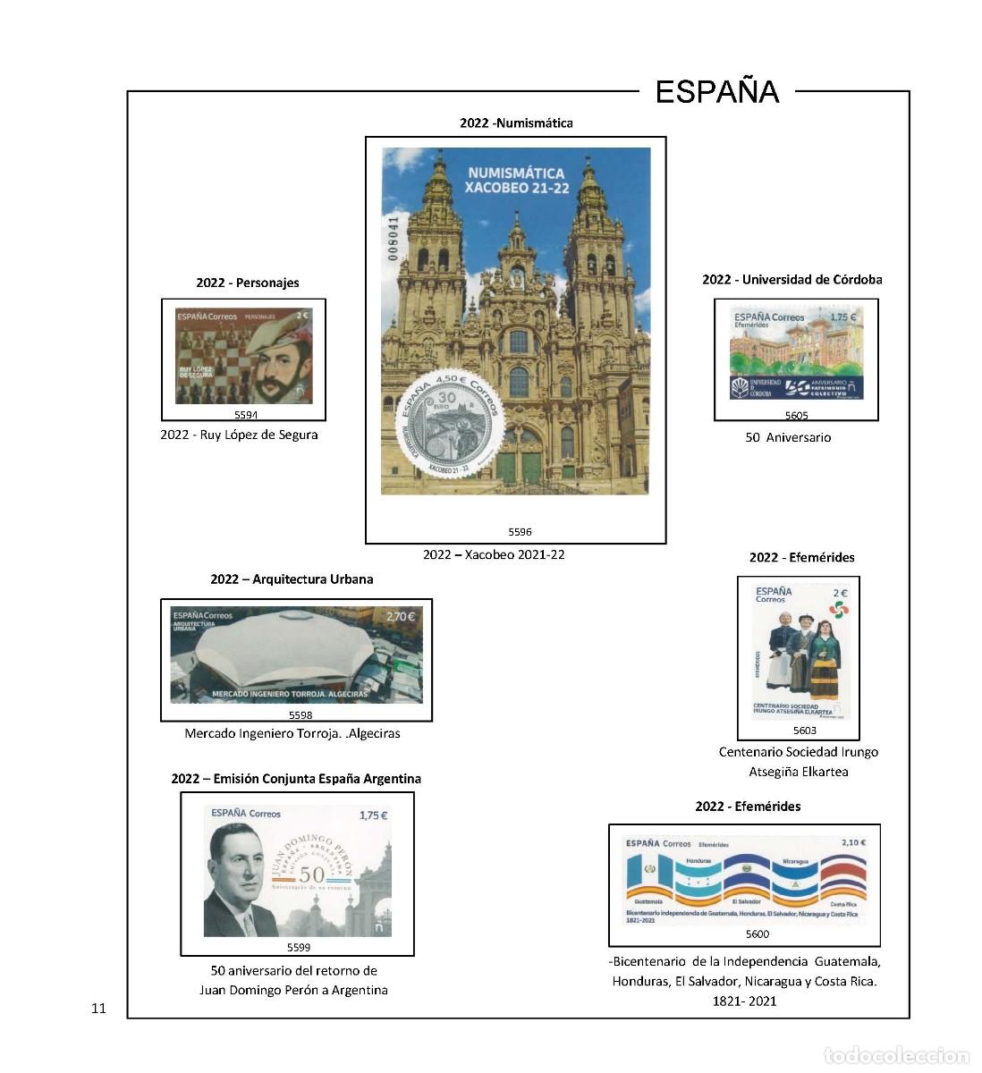 Sellos: Espa&ntilde;a. Hojas 2022 en color - Foto 13