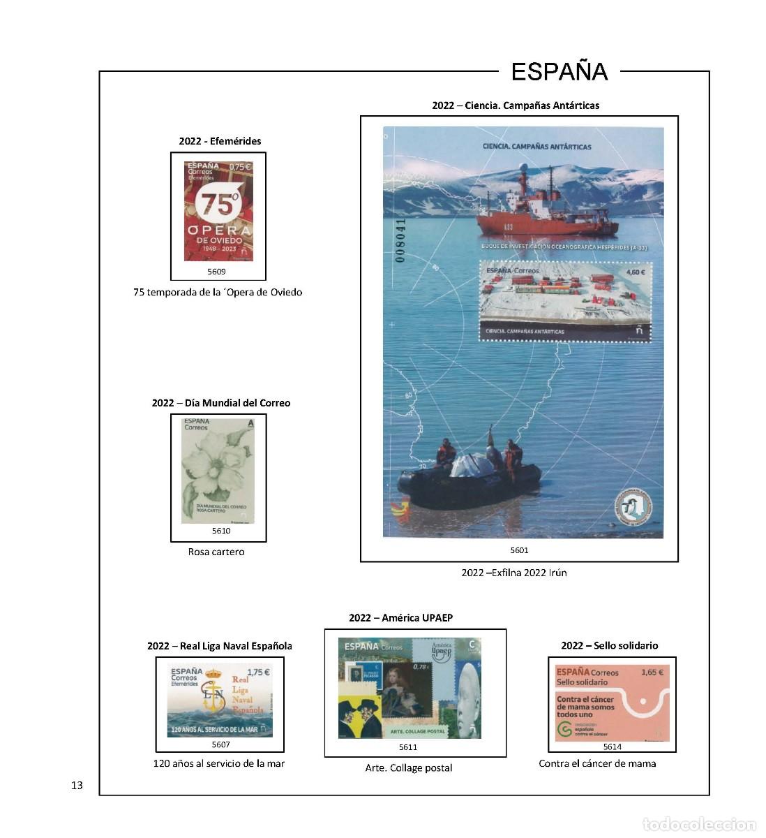 Sellos: Espa&ntilde;a. Hojas 2022 en color - Foto 15