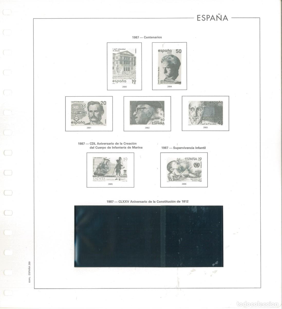 Sellos: Espa&ntilde;a. Hojas 1987 Edifil. - Foto 2