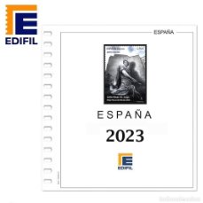 Sellos: EDIFIL SUPLEMENTO HOJAS PARA SELLOS ESPAÑA 2023. PARCIAL. CON ESTUCHES NEGROS.