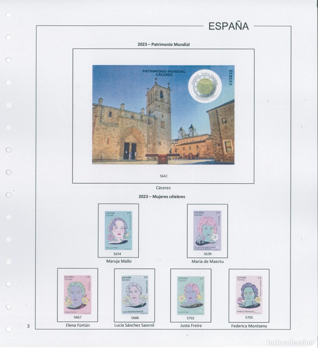 Sellos: Espa&ntilde;a. Hojas 2023 en color, con estuches - Foto 4
