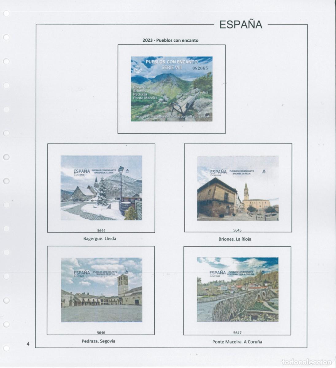 Sellos: Espa&ntilde;a. Hojas 2023 en color, con estuches - Foto 5