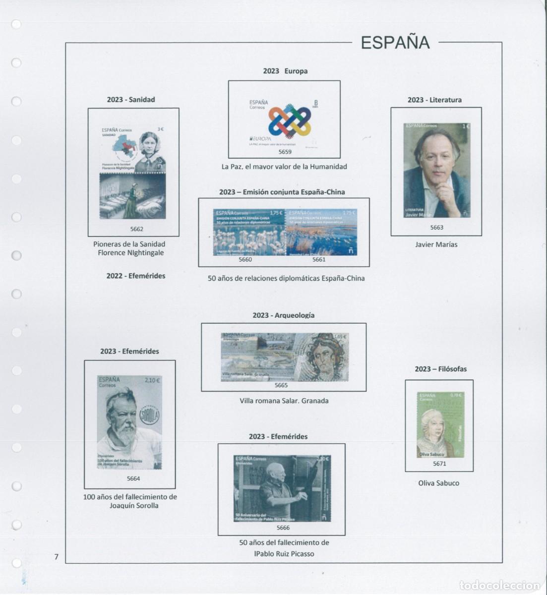 Sellos: Espa&ntilde;a. Hojas 2023 en color, con estuches - Foto 9