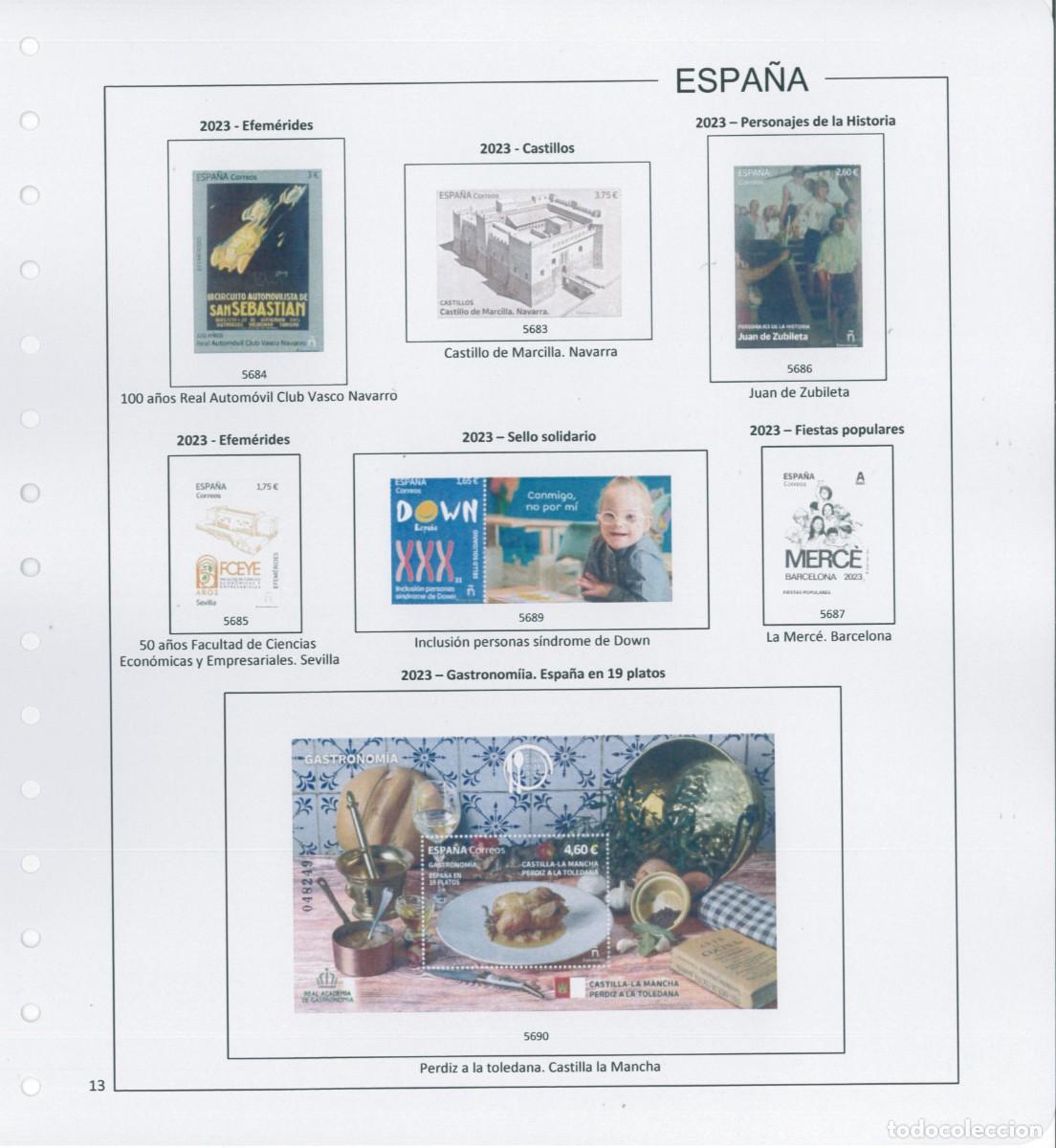 Sellos: Espa&ntilde;a. Hojas 2023 en color, con estuches - Foto 15