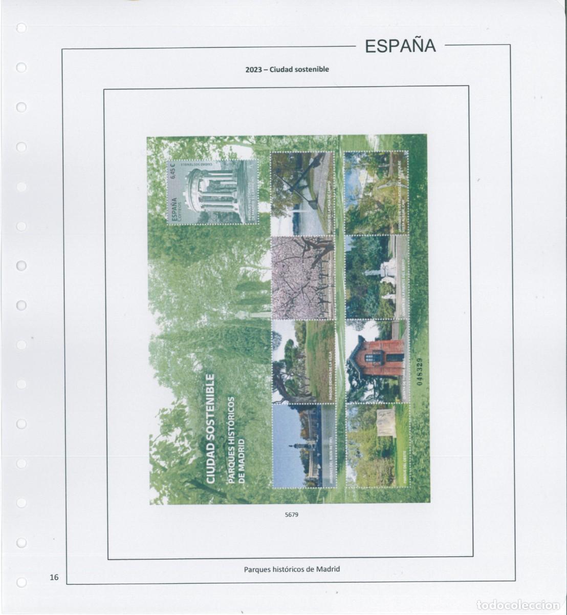 Sellos: Espa&ntilde;a. Hojas 2023 en color, con estuches - Foto 18