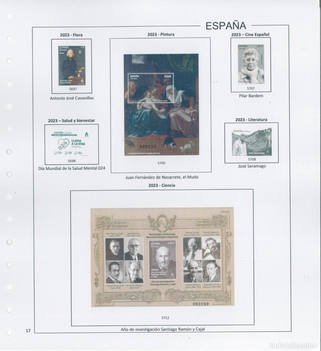 Sellos: Espa&ntilde;a. Hojas 2023 en color, con estuches - Foto 19