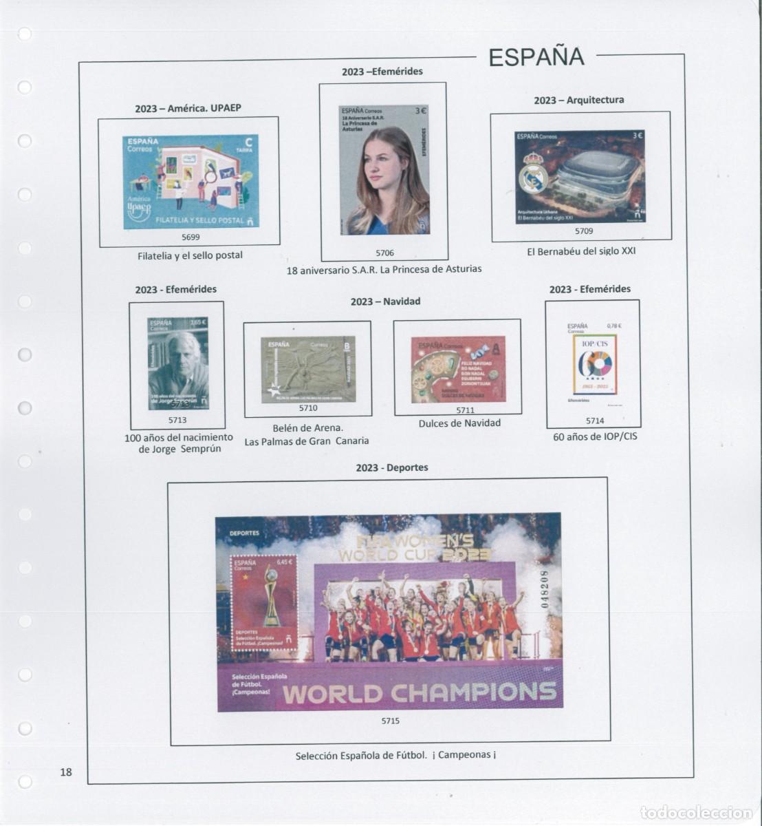 Sellos: Espa&ntilde;a. Hojas 2023 en color, con estuches - Foto 20