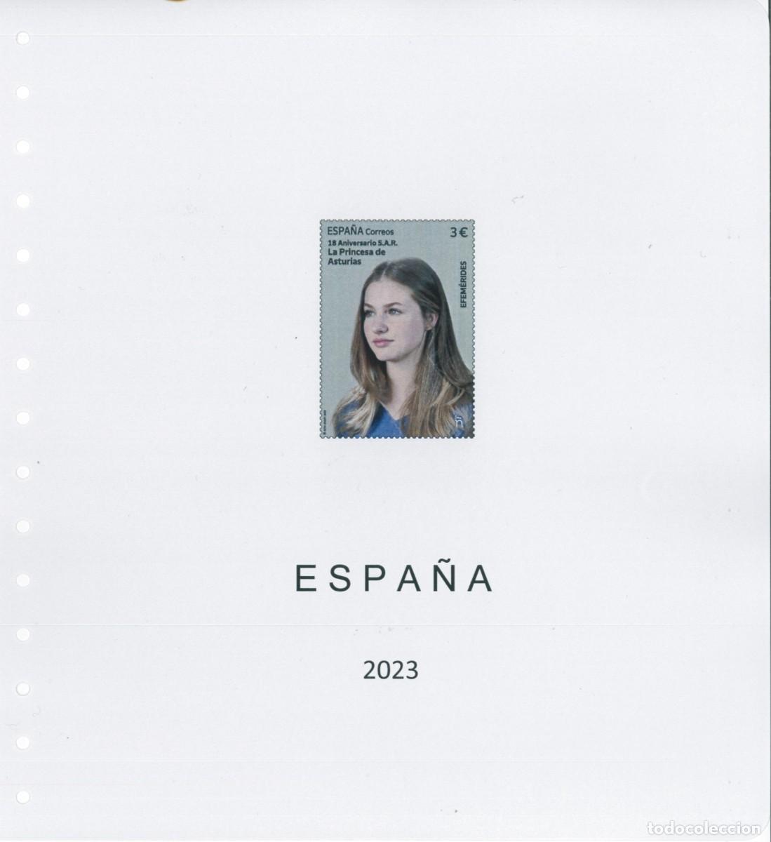 Sellos: Espa&ntilde;a. Hojas 2023 en color - Foto 1