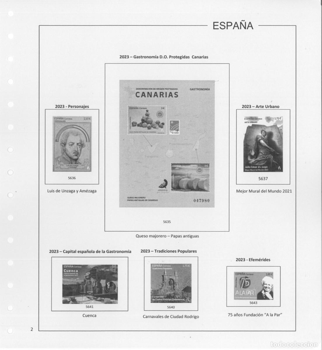 Sellos: Espa&ntilde;a. Hojas 2023 con estuches - Foto 3