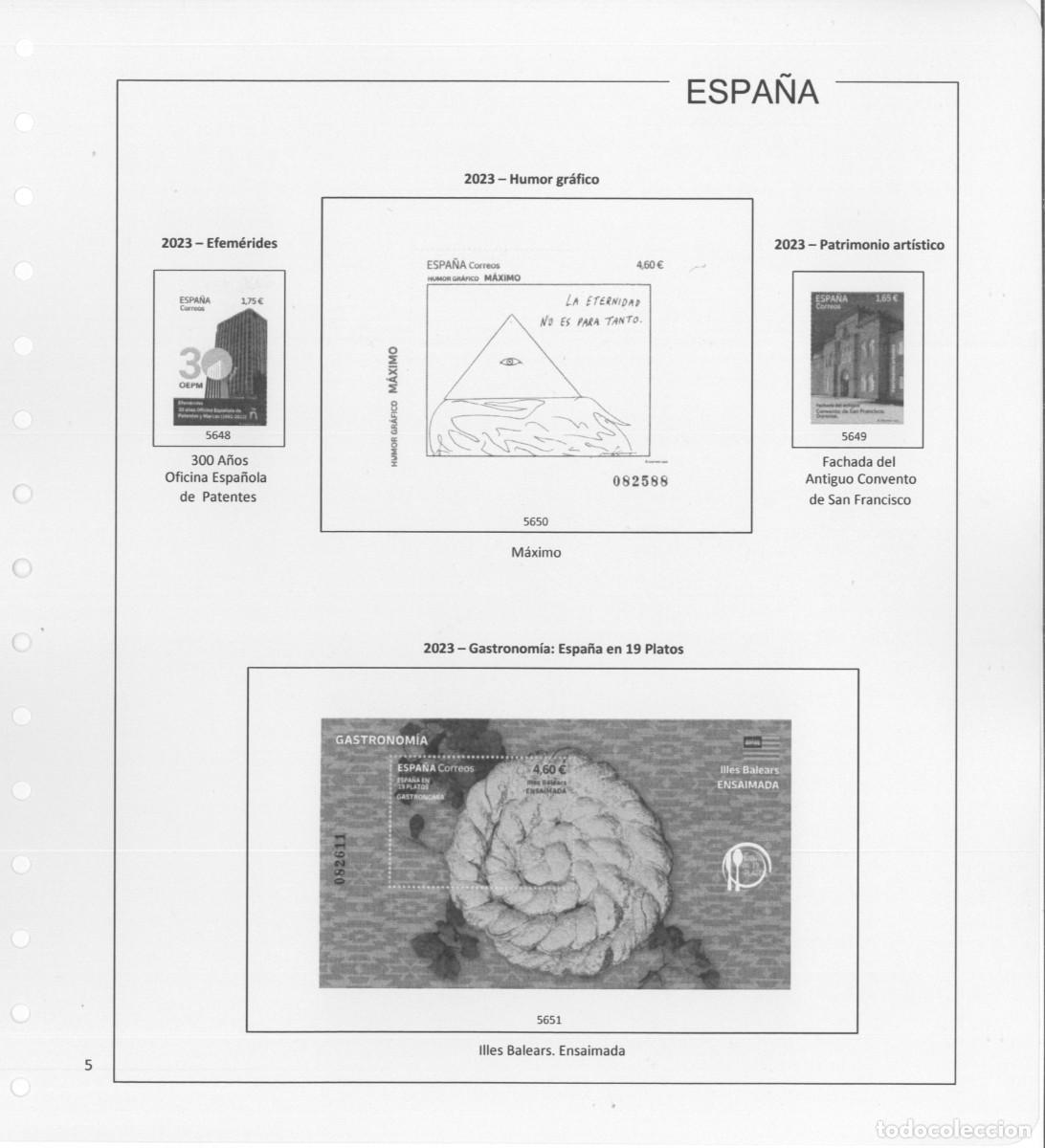 Sellos: Espa&ntilde;a. Hojas 2023 con estuches - Foto 7