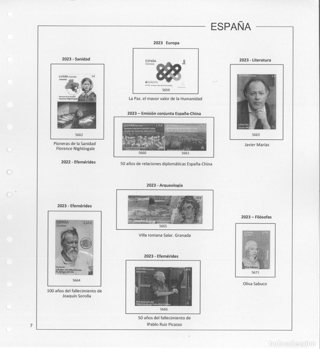 Sellos: Espa&ntilde;a. Hojas 2023 con estuches - Foto 9