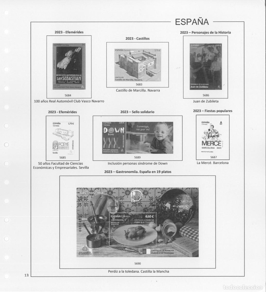 Sellos: Espa&ntilde;a. Hojas 2023 con estuches - Foto 15