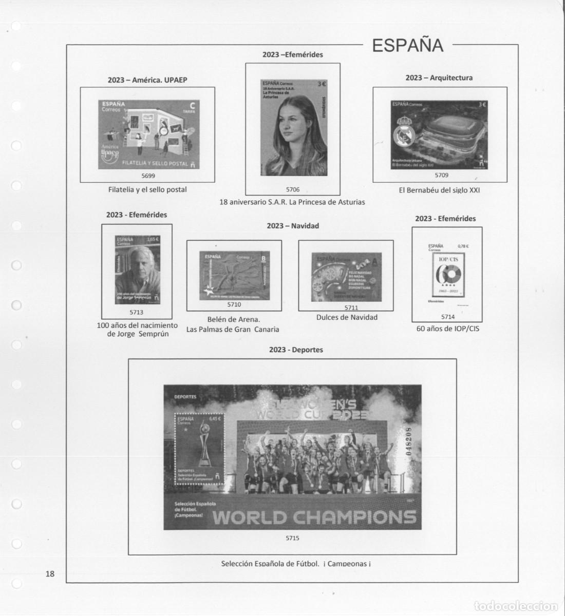 Sellos: Espa&ntilde;a. Hojas 2023 con estuches - Foto 20