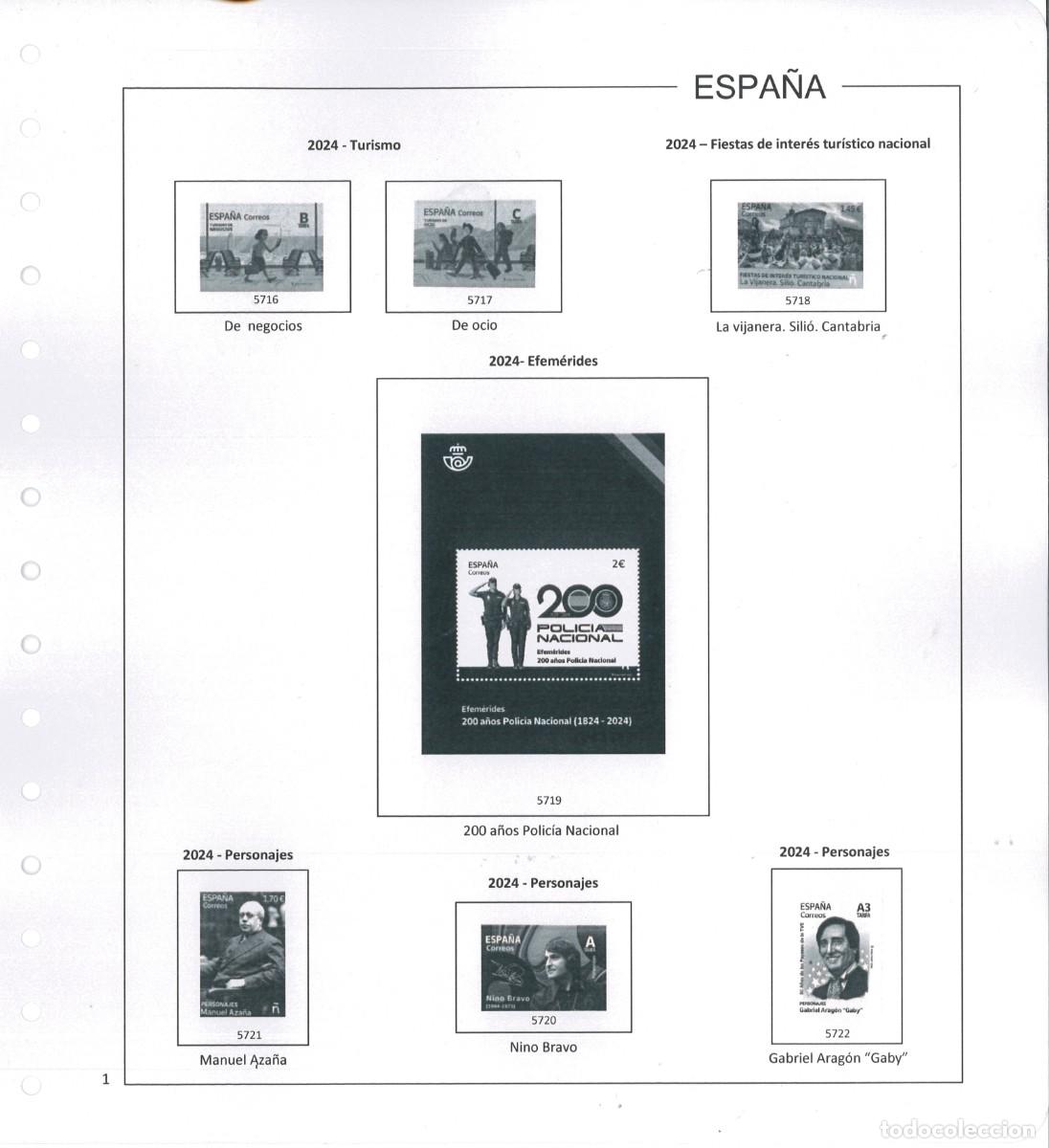 Sellos: Espa&ntilde;a. Hojas 2024 sin estuches - Foto 2