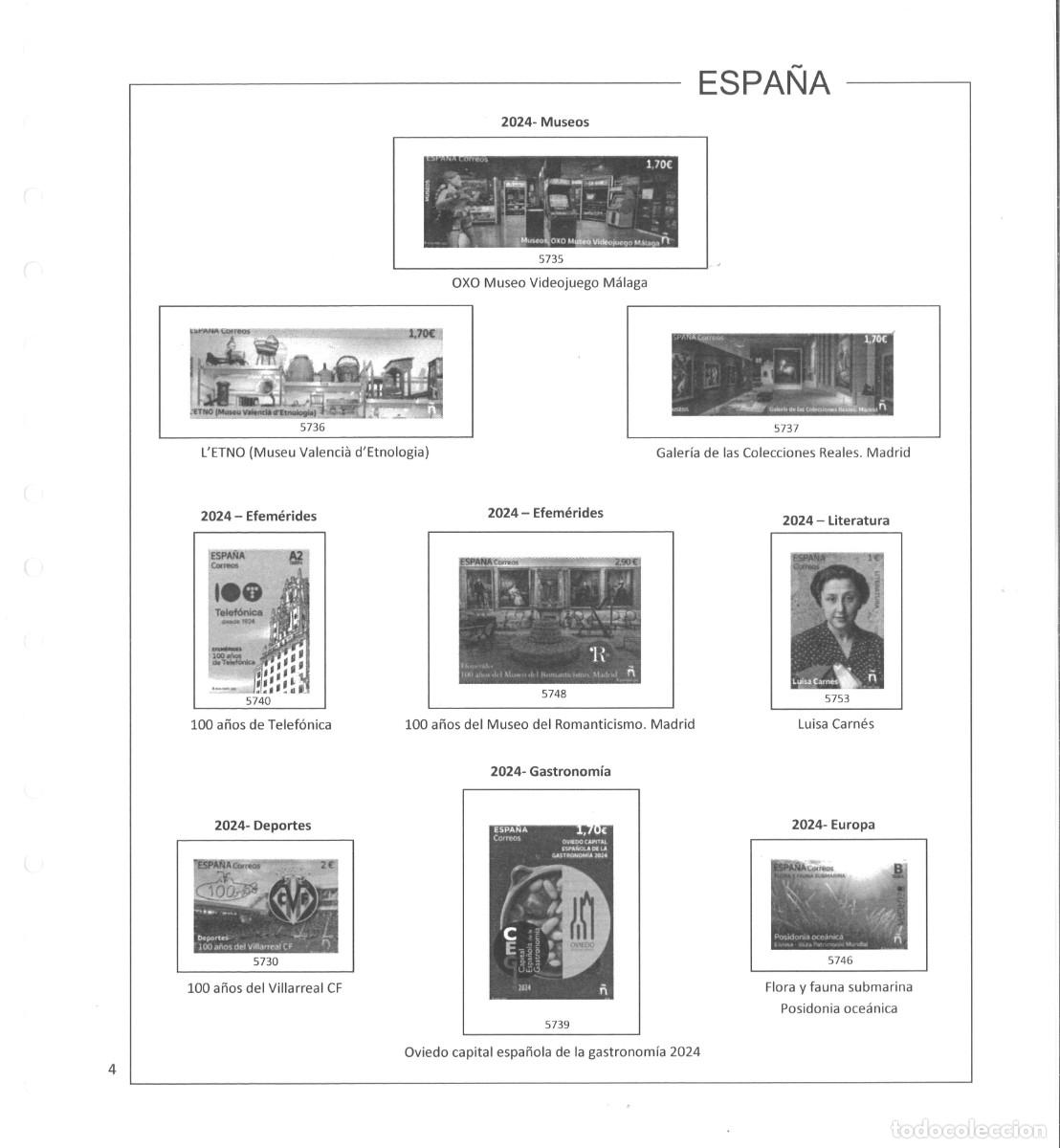 Sellos: Espa&ntilde;a. Hojas 2024 sin estuches - Foto 5