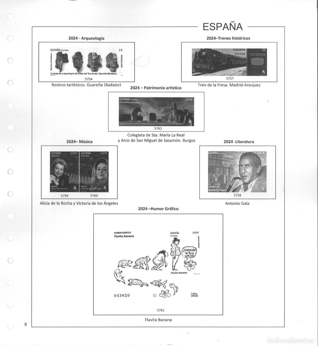Sellos: Espa&ntilde;a. Hojas 2024 sin estuches - Foto 10