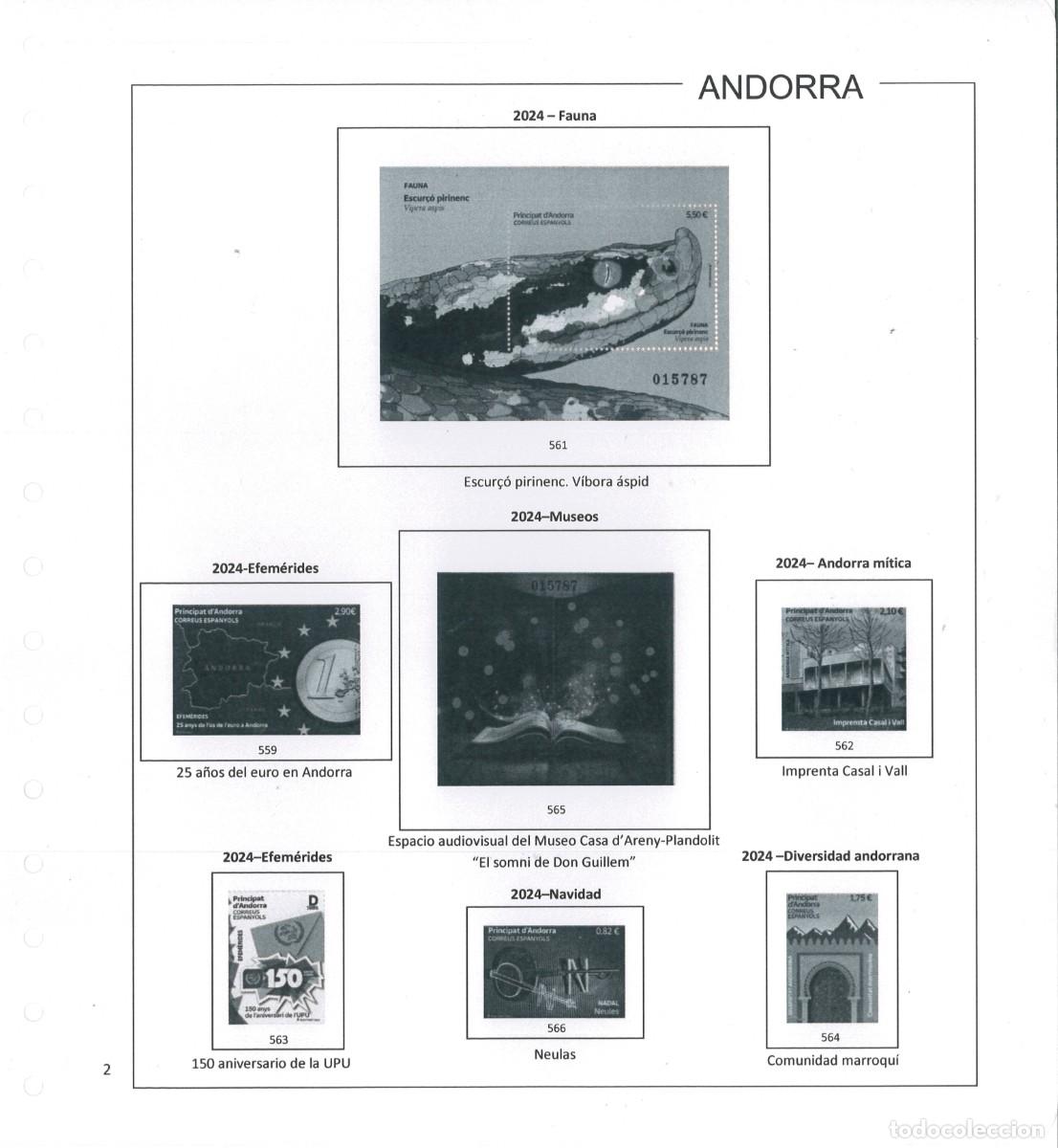 Sellos: Andorra. Hojas 2024, sin estuches - Foto 2