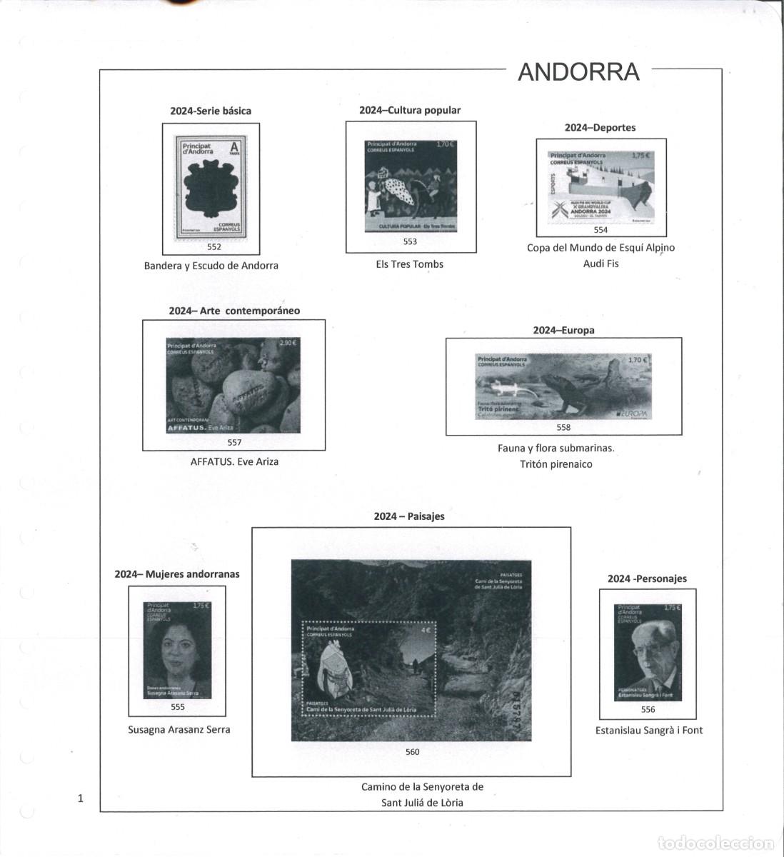 Sellos: Andorra. Hojas 2024, sin estuches - Foto 1