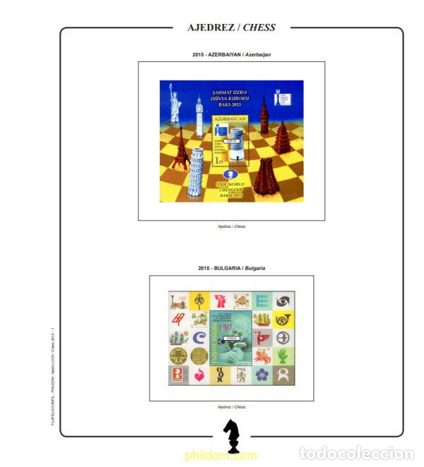 Sellos: Suplemento Ajedrez 2015 Montado - Foto 1