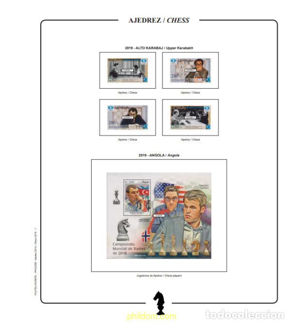 Sellos: Suplemento Ajedrez 2019 Montado - Foto 1