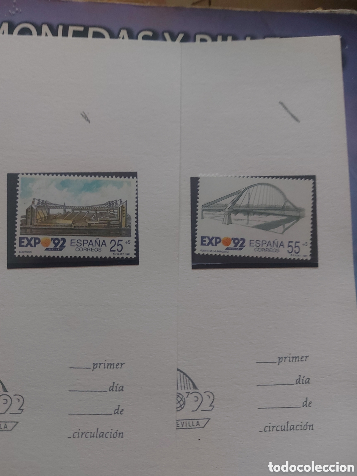 Sellos: 2 sellos de laexpo de92 - Foto 2