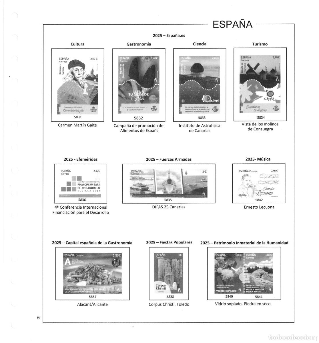 Sellos: Espa&ntilde;a. Hojas 2025, sin estuches - Foto 7