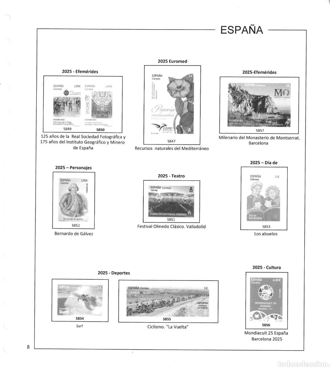 Sellos: Espa&ntilde;a. Hojas 2025, sin estuches - Foto 9