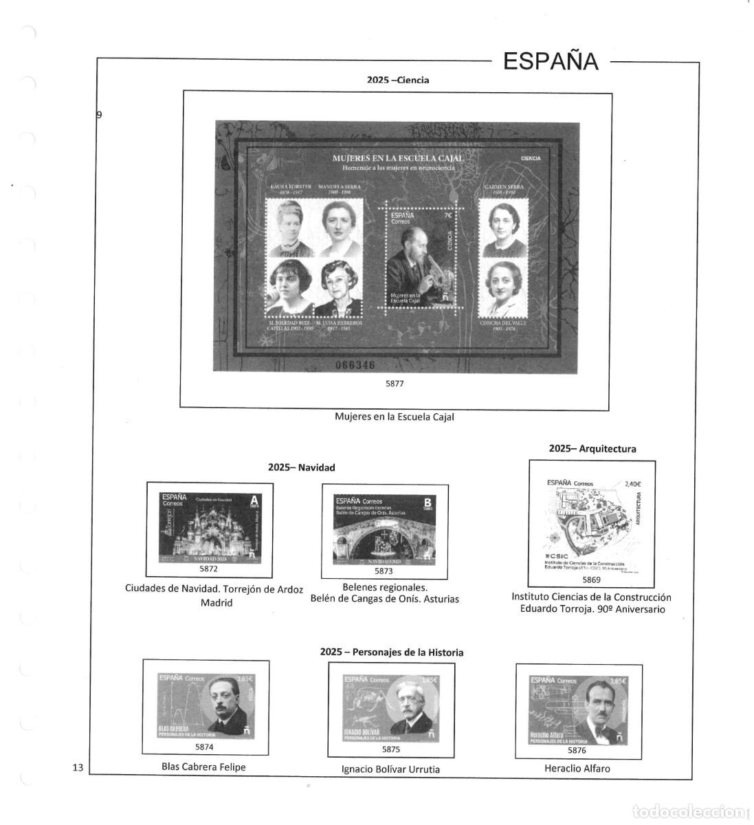 Sellos: Espa&ntilde;a. Hojas 2025, sin estuches - Foto 15