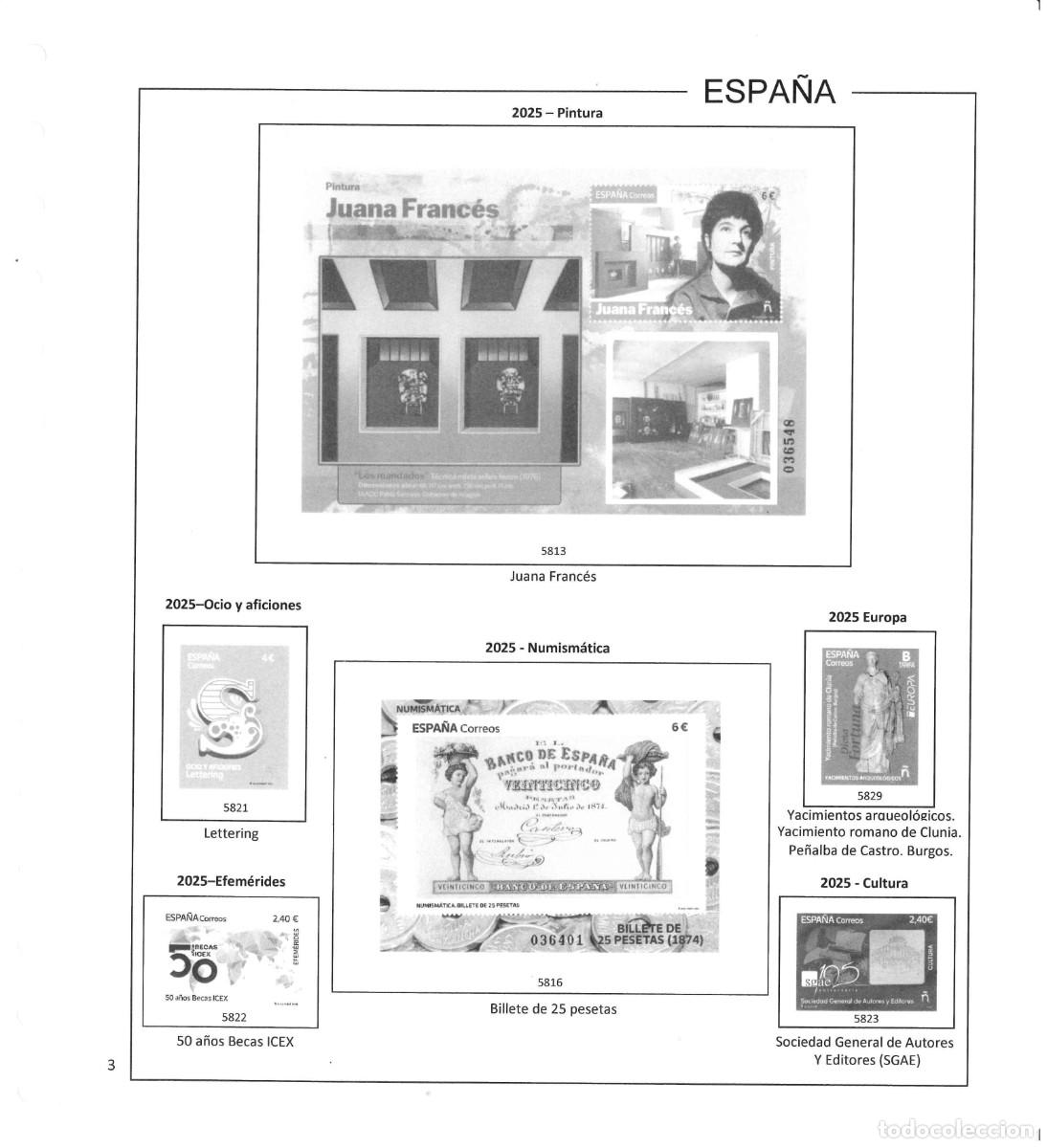 Sellos: Espa&ntilde;a. Hojas 2025, con estuches - Foto 4