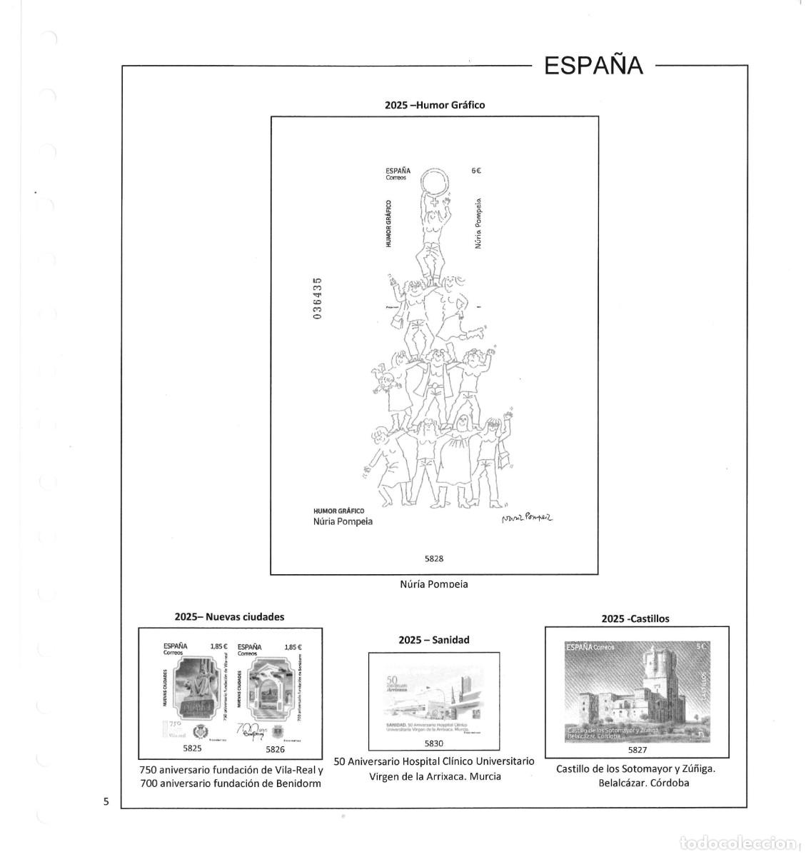 Sellos: Espa&ntilde;a. Hojas 2025, con estuches - Foto 6