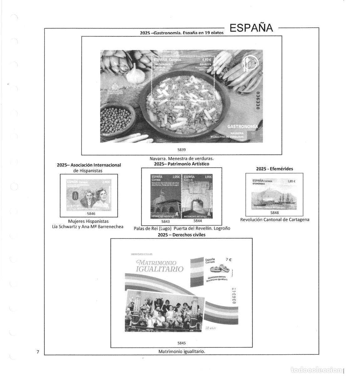 Sellos: Espa&ntilde;a. Hojas 2025, con estuches - Foto 8