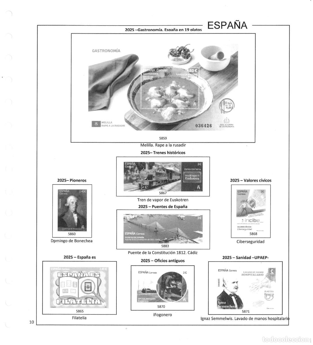 Sellos: Espa&ntilde;a. Hojas 2025, con estuches - Foto 12