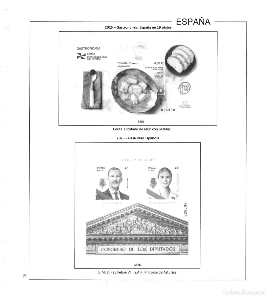 Sellos: Espa&ntilde;a. Hojas 2025, con estuches - Foto 17