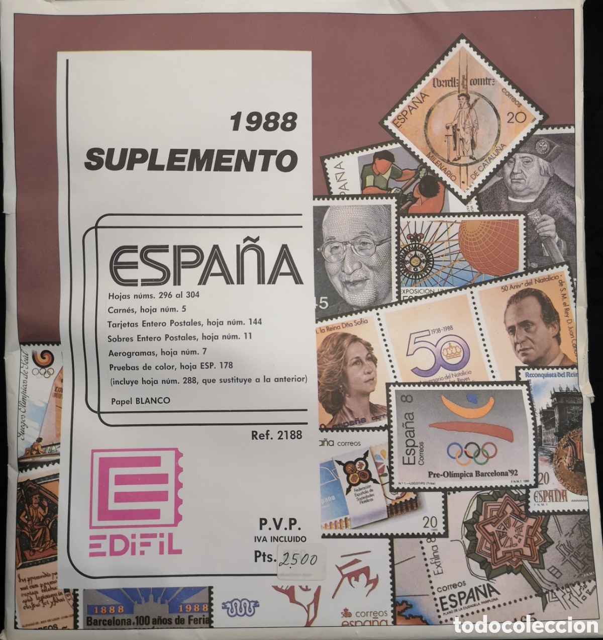 Sellos: Suplemento Edifil 1988 Espa&ntilde;a - Foto 1